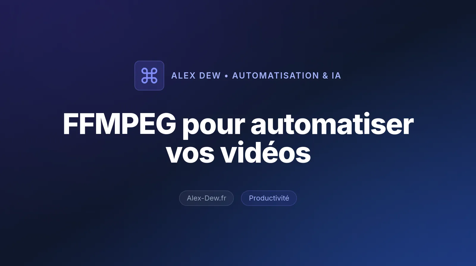 FFMPEG pour automatiser vos vidéos